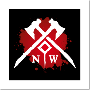 New World - blood and white design Posters and Art